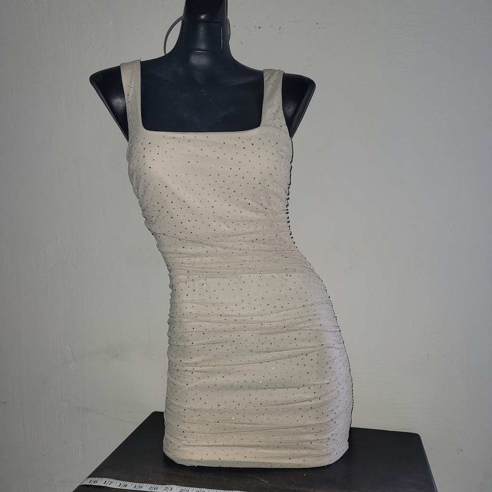 Diamond Sparkling Cream Dress XS-S